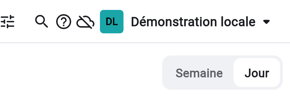 L’indicateur de connexion de l’application, montré ici à l’état Hors ligne